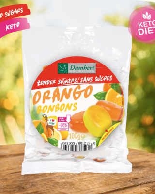 Konfektes Orango bez cukura Damhert, 75g