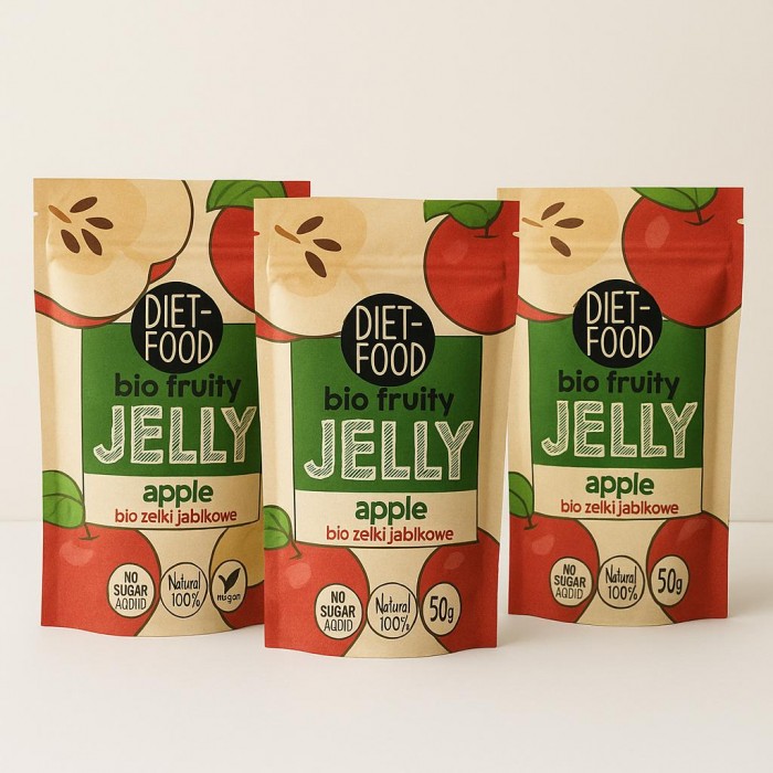 Obuolių skonio vaisių bio želė  2+1 Diet food, 50 g