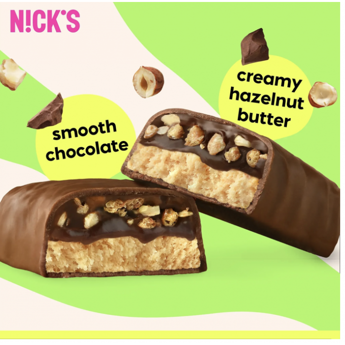 Proteiinibatoon "hazelnut chocolate" 50g NICK'S Proteiinibatoon "hazelnut chocolate" 50g NICK'S