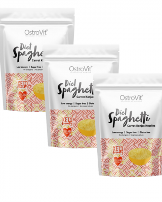 Spageti no konjak koka saknes miltiem ar burkāniem, 3 gab.