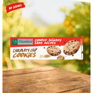 Šokoladiniai sausainiai be cukraus Damhert, 90g Šokoladiniai sausainiai be cukraus Damhert, 90g