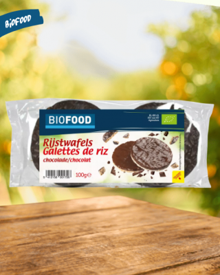 Ryžių „Bio“ bandelės su juoduoju šokoladu Damhert, 100g