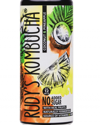 Rūdija kombuča Kokosrieksts & Ananāss 330ml