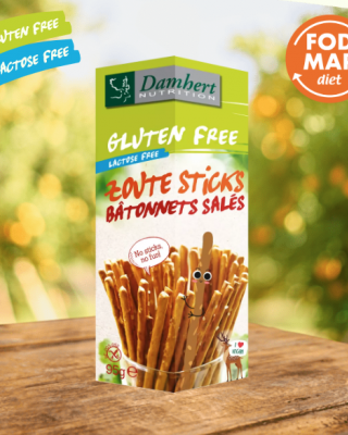 Gluten Free Salty Sticks Lactose Free Damhert, 95g