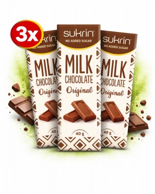 Piena šokolāde Sukrin, 40 g*3