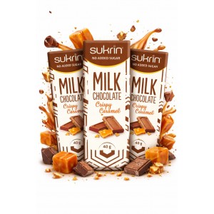 Sukrin pieninis šokoladas su karamelės skoniu, 40 g*3