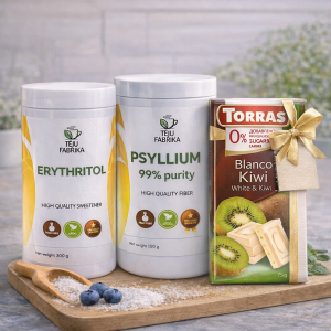 Keto komplekt: Erütritool + psüllium + Torras šokolaad kingituseks