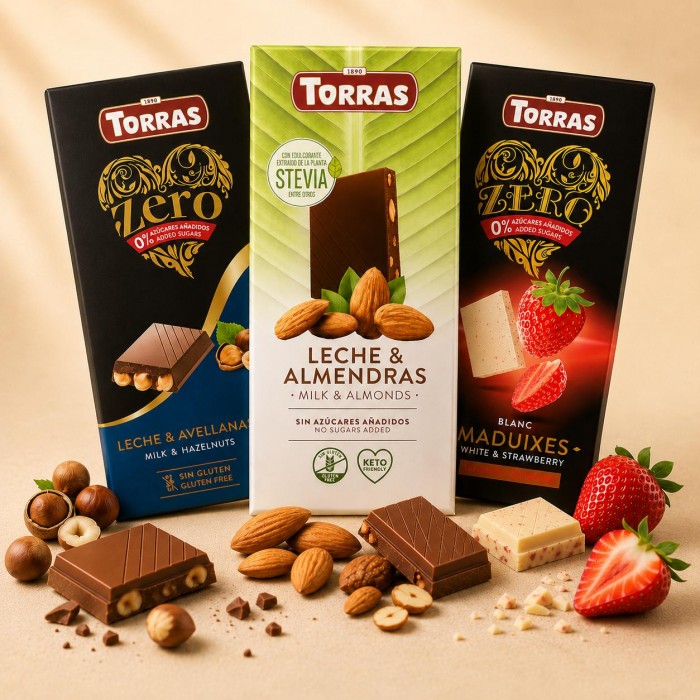 Torras Trio: mandeles, lazdu rieksti un zemenes Torras Trio: mandeles, lazdu rieksti un zemenes