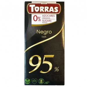Темный шоколад 95%, Torras, 75  г