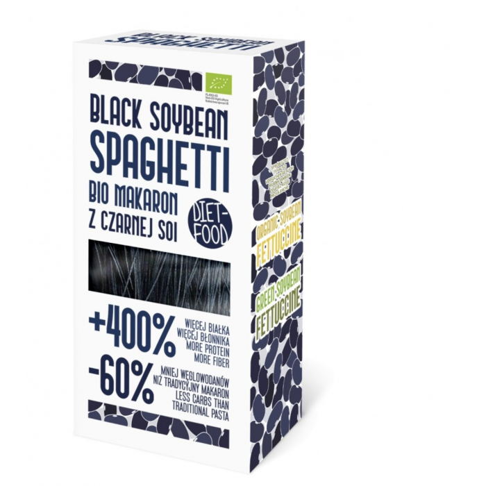 Ekologiški juodųjų sojų pupelių spagečiai, Diet Food, 200 g