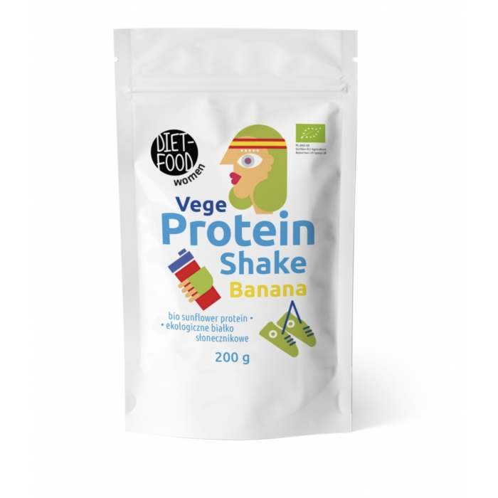 Био вегетарианский протеиновый коктейль — банан, 200 г, Diet Food