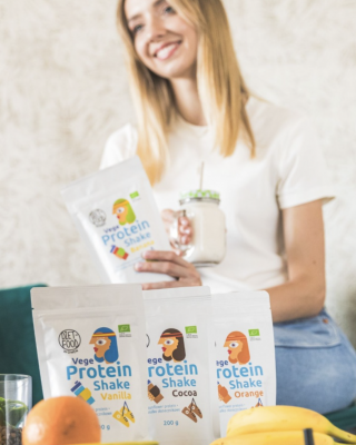 Bio veģetārs proteīna kokteilis — apelsīnu, 200 g, Diet Food