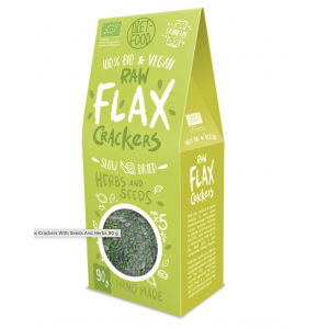 Bio Flax Crackers With Seeds And Herbs, Diet food, 90 g.