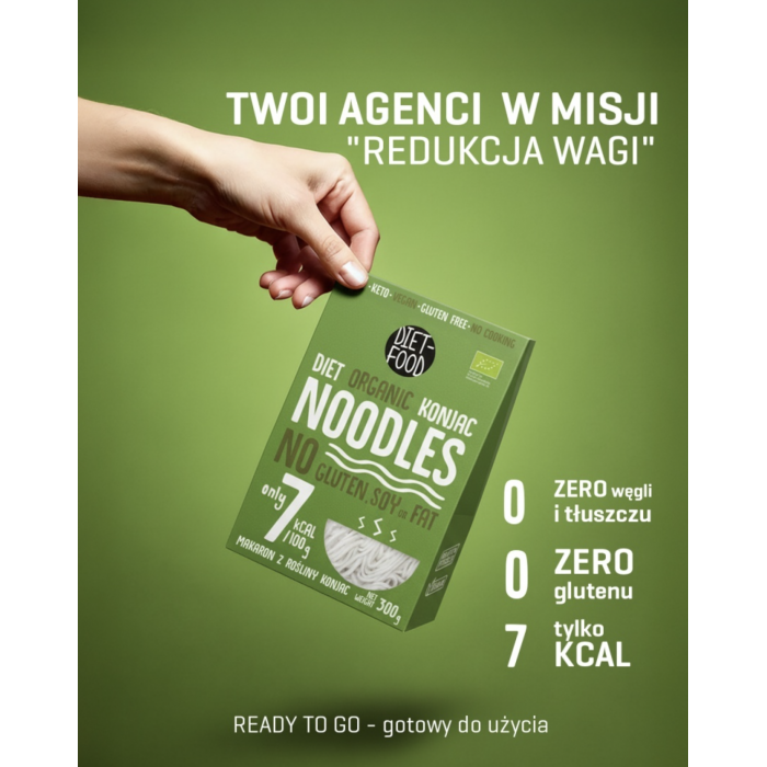 Organiskā Shirataki Konjac makaronu pasta Noodles, Diet food, 300 g