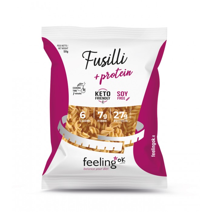 Fusilli makaroni + proteīns 50g