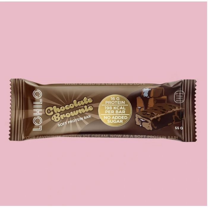 Baltyminis batonėlis „Šokoladinis braunis“ 55 g, LOHILO