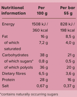 Proteīna batoniņš "Šokolādes braunijs" 55 g, LOHILO