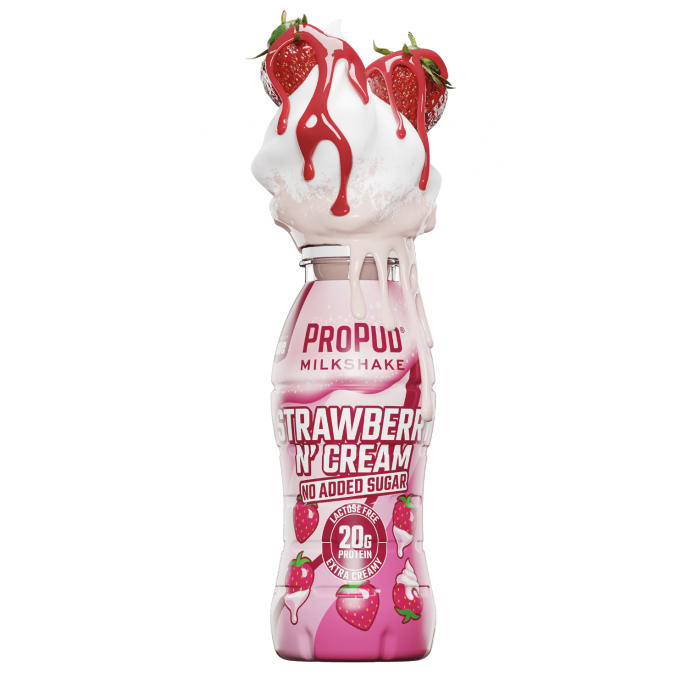 ProPud strawberry n' cream protein milkshake 330ml ProPud strawberry n' cream protein milkshake 330ml