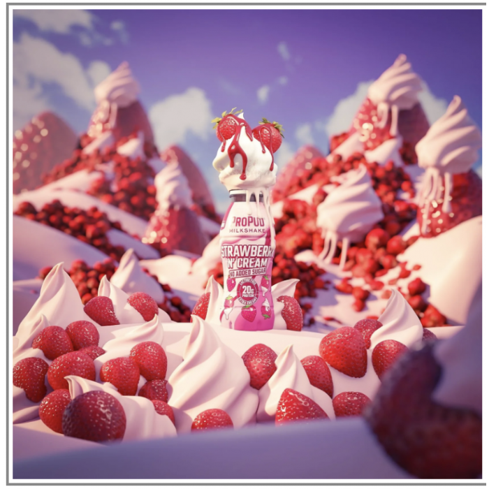 ProPud strawberry n' cream protein milkshake 330ml ProPud strawberry n' cream protein milkshake 330ml