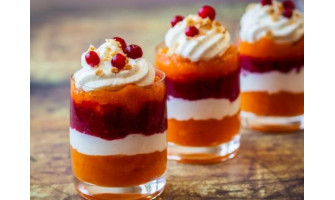 Pumpkin cranberry dessert