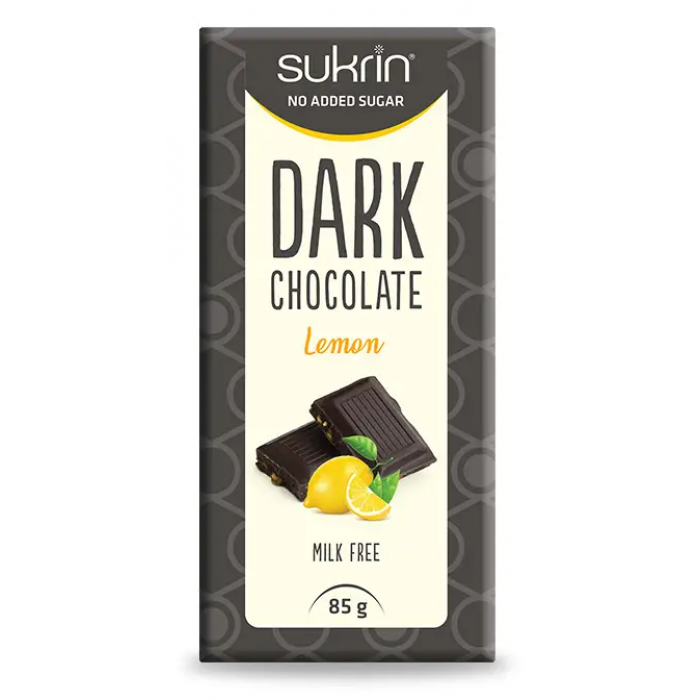 Sukrin Dark chocolate lemon, 85 g