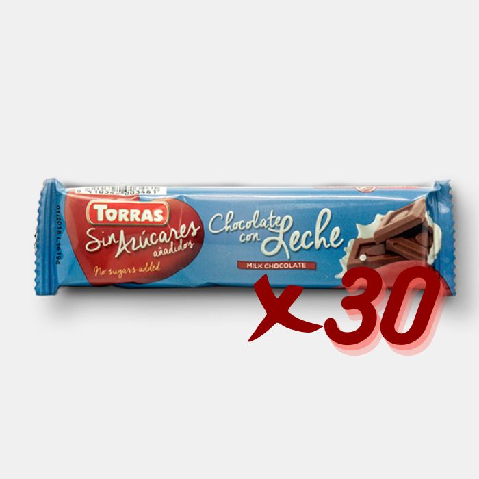 30 x Milk chocolate bar, Torras, 30 g Sweets