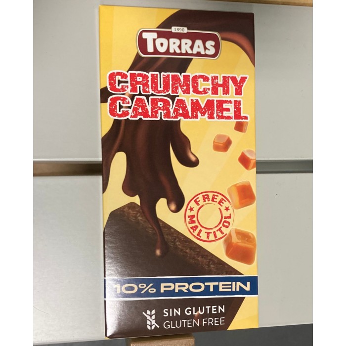 Dark chocolate with protein and salted caramel, Torras, 100 g Dark chocolate with protein and salted caramel, Torras, 100 g