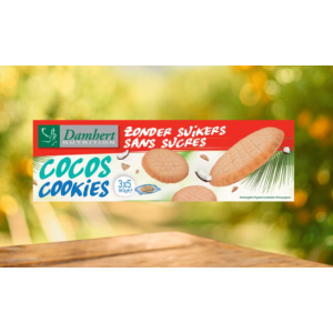 Damhert kokoso skonio sausainiai be cukraus 90g Damhert kokoso skonio sausainiai be cukraus 90g