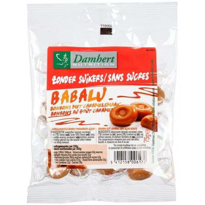 Damhert karamelė be cukraus, 75 g