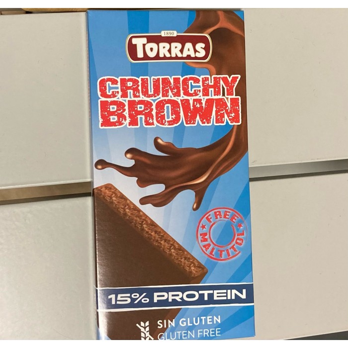 Kraukšķīga piena šokolāde ar proteīnu, Torras, 100 g Kraukšķīga piena šokolāde ar proteīnu, Torras, 100 g