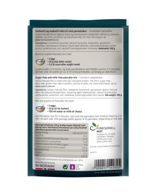 Maisījums pankūku pagatavošanai Sukrin, 100 g