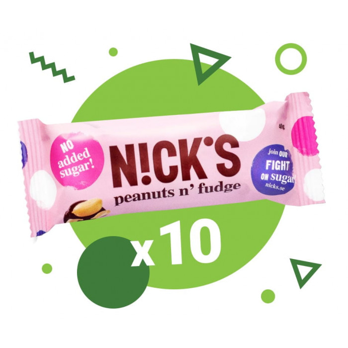 Komplekt 10 x arahhiisibatonikest  Nick’s peanut, 40 g