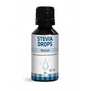 Stevia lašeliais iš „Sukrin“ kolekcijos  neutralaus skonio, 30 ml