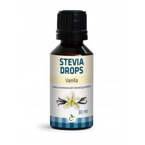Sukrin stēvijas pilieni ar vaniļas aromātu, 30 ml Sukrin stēvijas pilieni ar vaniļas aromātu, 30 ml