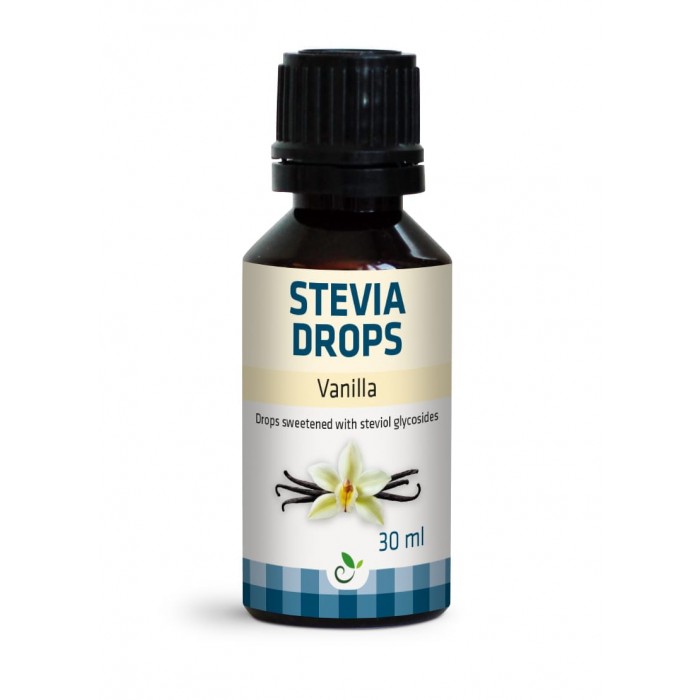 Stevia lašeliais iš Sukrin kolekcijos vanilės skonio, 30 ml