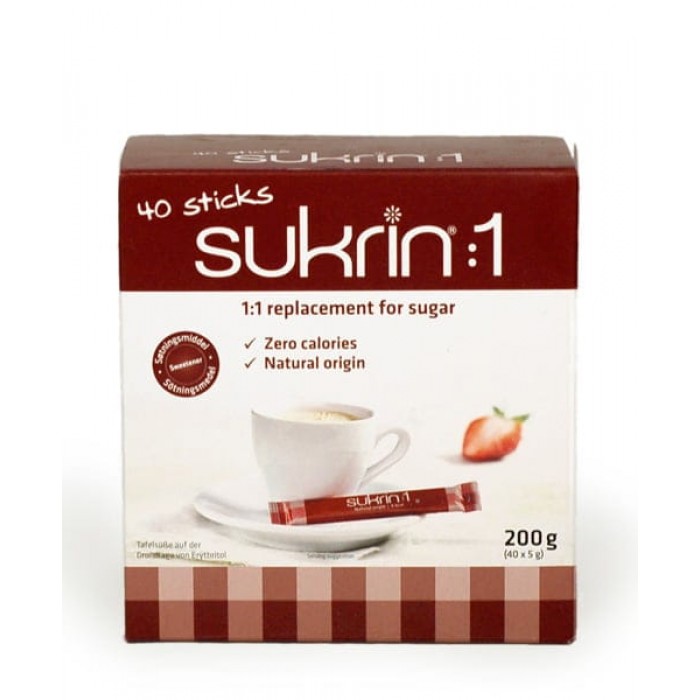 Sukrin:1 sticks 40 х 5 g, naturaalne suhkruasendaja