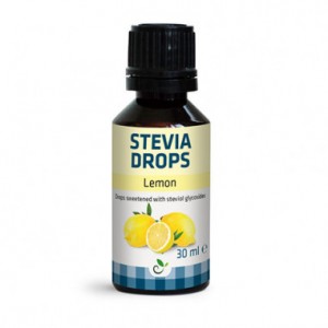 Stevia lašeliais iš Sukrin kolekcijos citrinų skonio, 30 ml