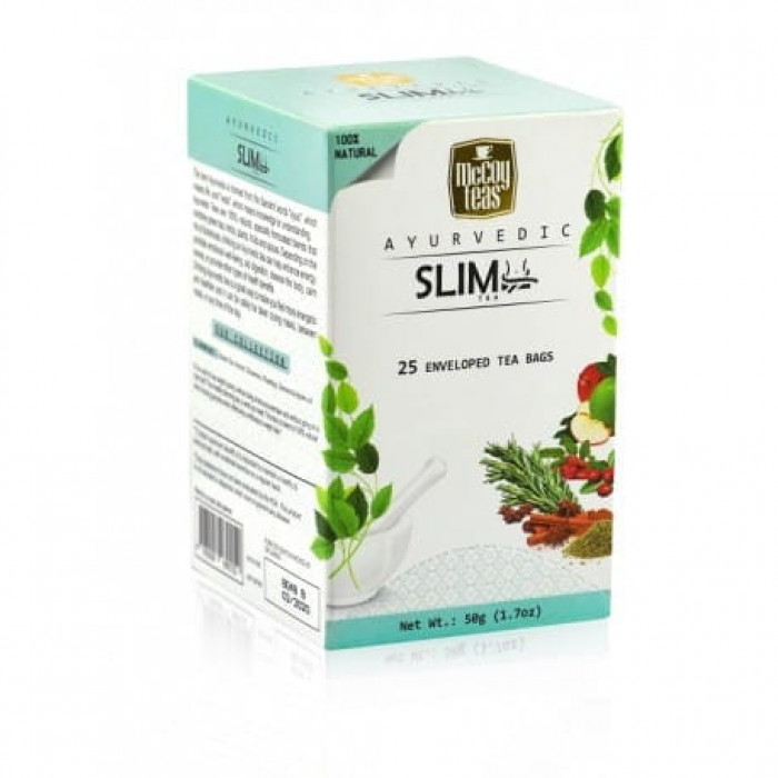 MCCOY TEAS Slim Ajurvēdiskā Zaļā tēja tievēšanai ar garcīniju 2g x 25gab.