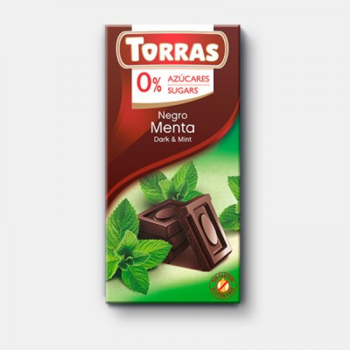 Tume šokolaad piparmündiga, Torras, 75 g