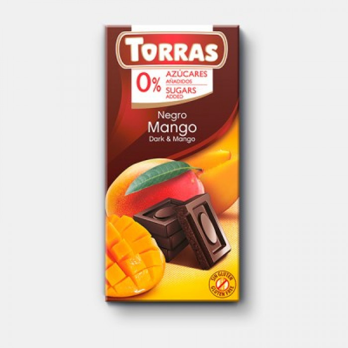 Dark chocolate with mango, Torras, 75 g