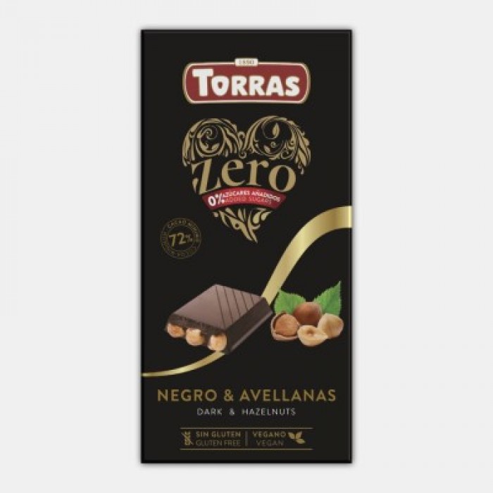 Tumšā šokolāde ar lazdu riekstiem, Torras, 150 g