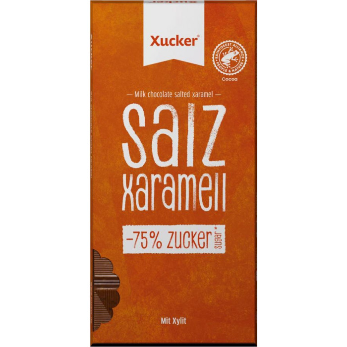 Xucker Milk Chocolate with Salted Caramel flavour, 80 g