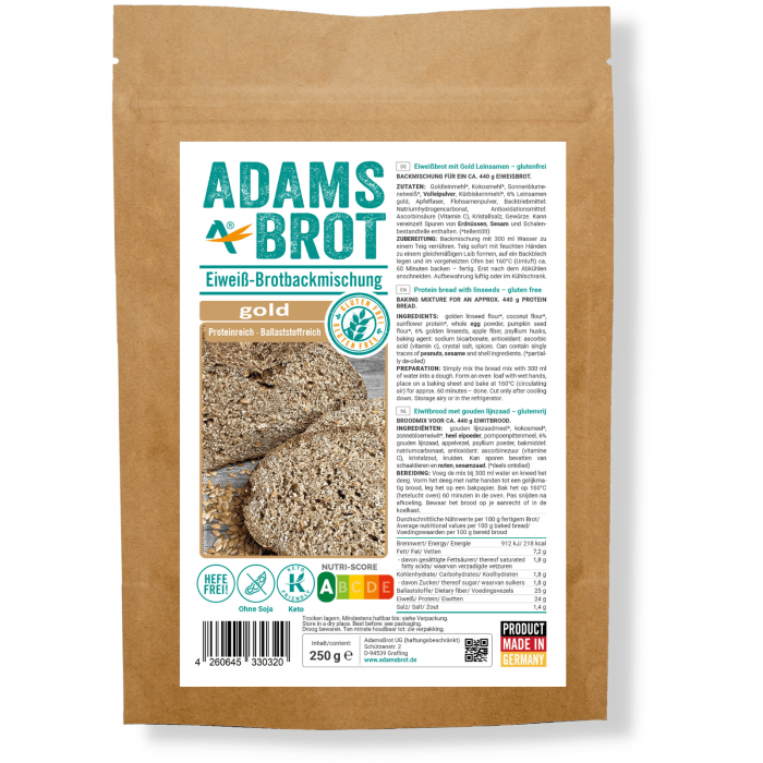 Adams Brot linų sėmenų duonos kepimo mišinys 
