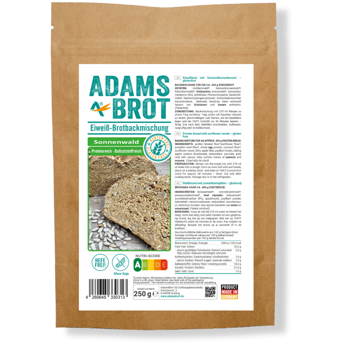 Proteininio duonos su saulėgrąžų sėklomis mišinys Adams Brot