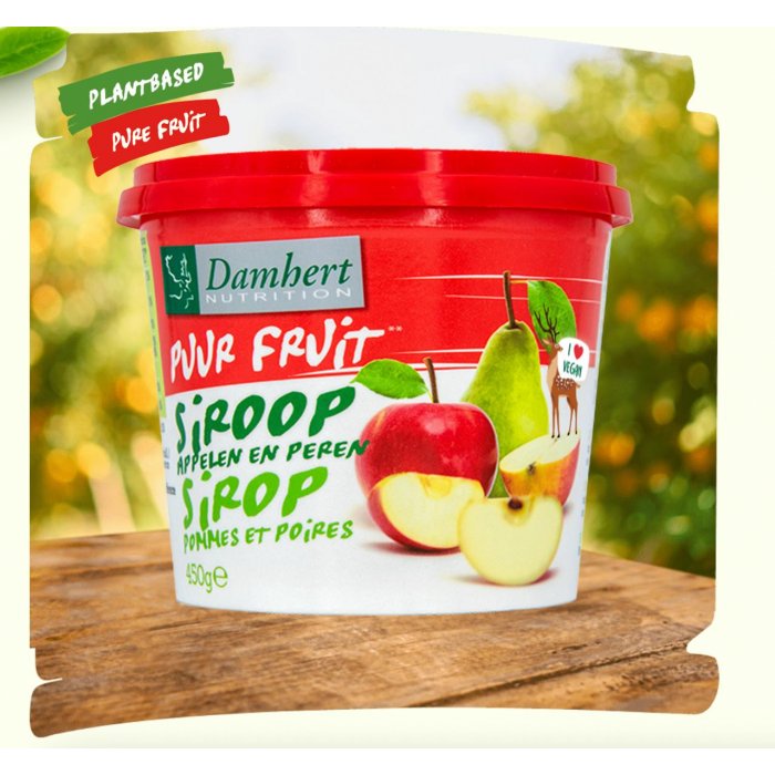 Vaisių sirupas „Obuoliai ir kriaušės“ Damhert, 450 g