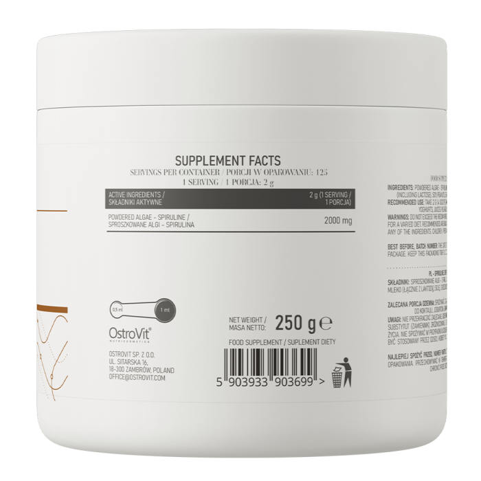 OstroVit Spirulina 250 g natūrali