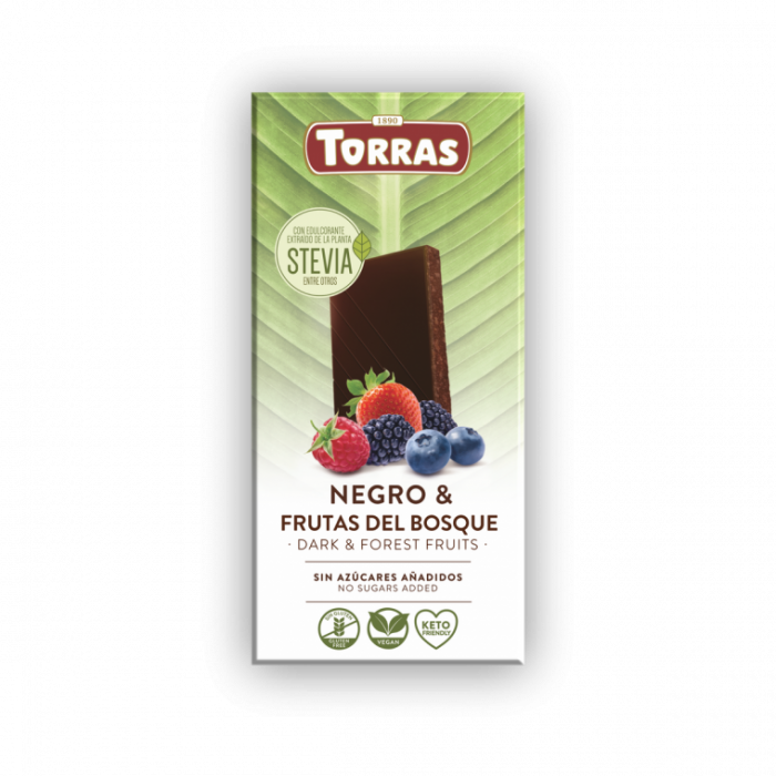 Dark chocolate with forest fruits, Torras, 125 g 