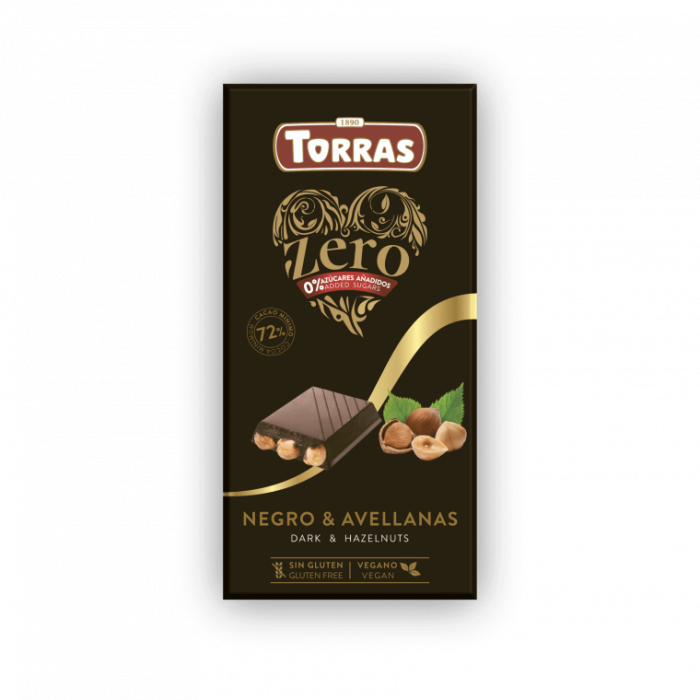 Dark Chocolate with Whole Hazelnuts, Torras, 150 g