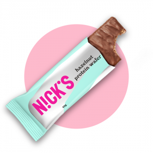 Baltymų vaflinis šokoladas Nick's, 40 g.