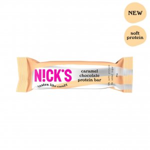 Minkštas baltyminis batonėlis “Nick’s“ su karamele, 50 g.